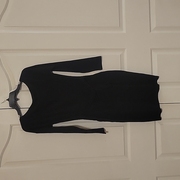 New Women's PrettyGarden Black Dress with pockets that ties in back. Size Medium - Picture 2 of 14